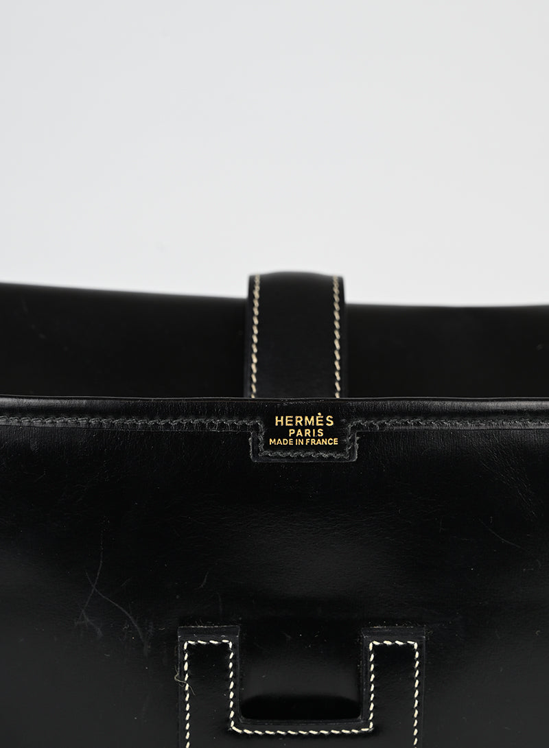 Hermès Borsa Jige in pelle nera