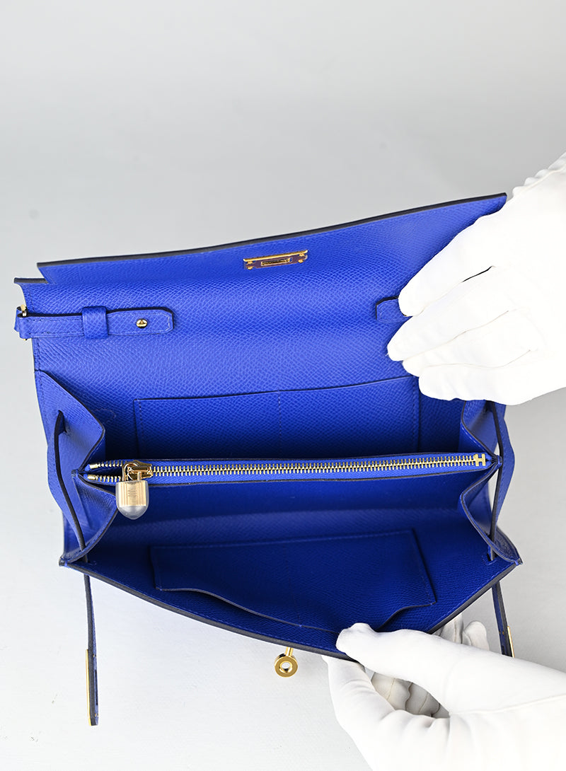 Hermès Borsa Kelly to Go in pelle blu