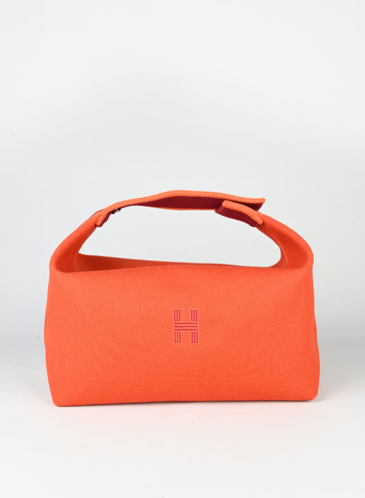 Hermès Pouch Bride à brac 25 in pelle arancio