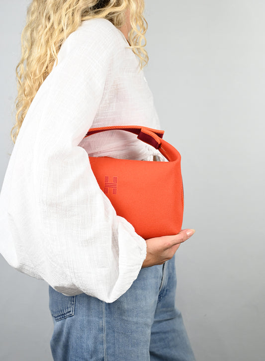 Hermès Pouch Bride à brac 25 in pelle arancio