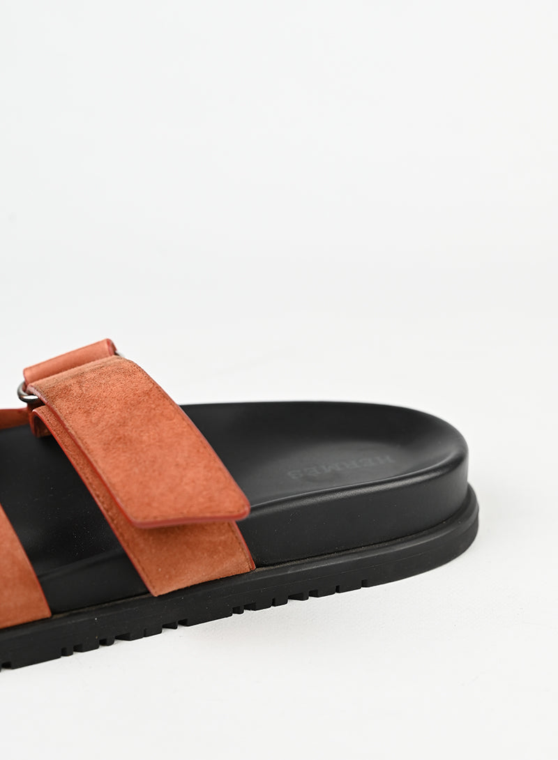Hermès Sandali Chypre in suede mattone - N. 41 -  lesleyluxuryvintage