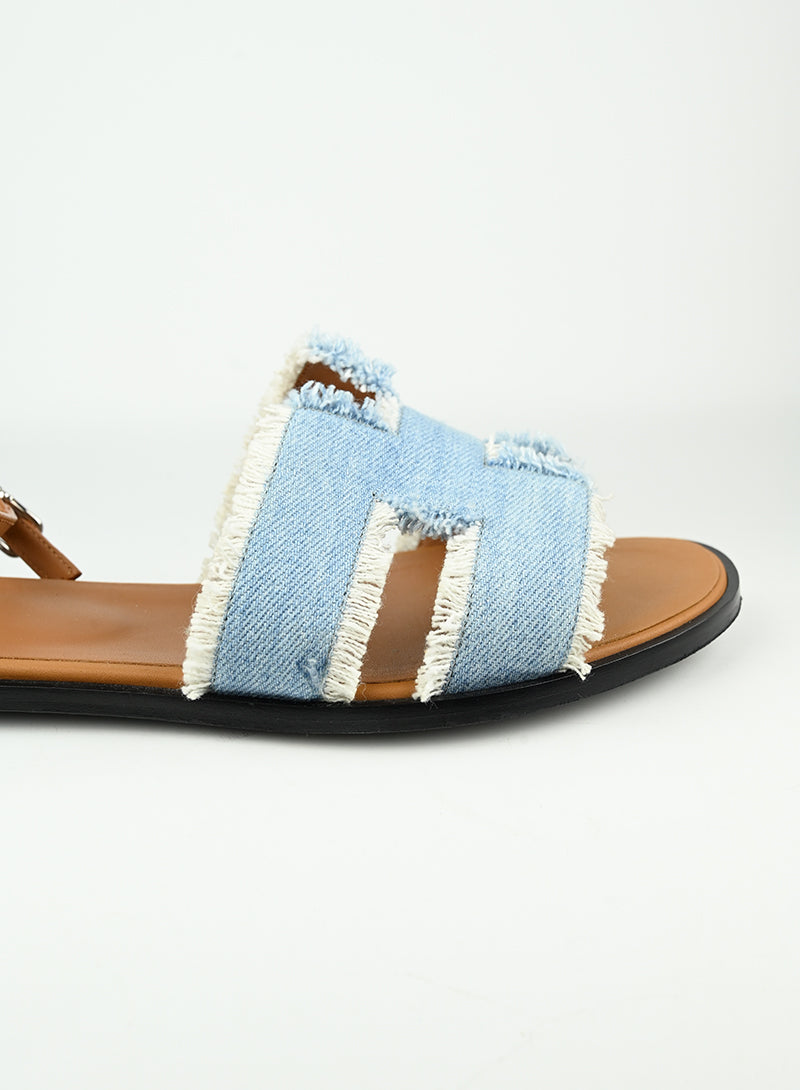 Hermès Sandali Santorini in denim - N. 40