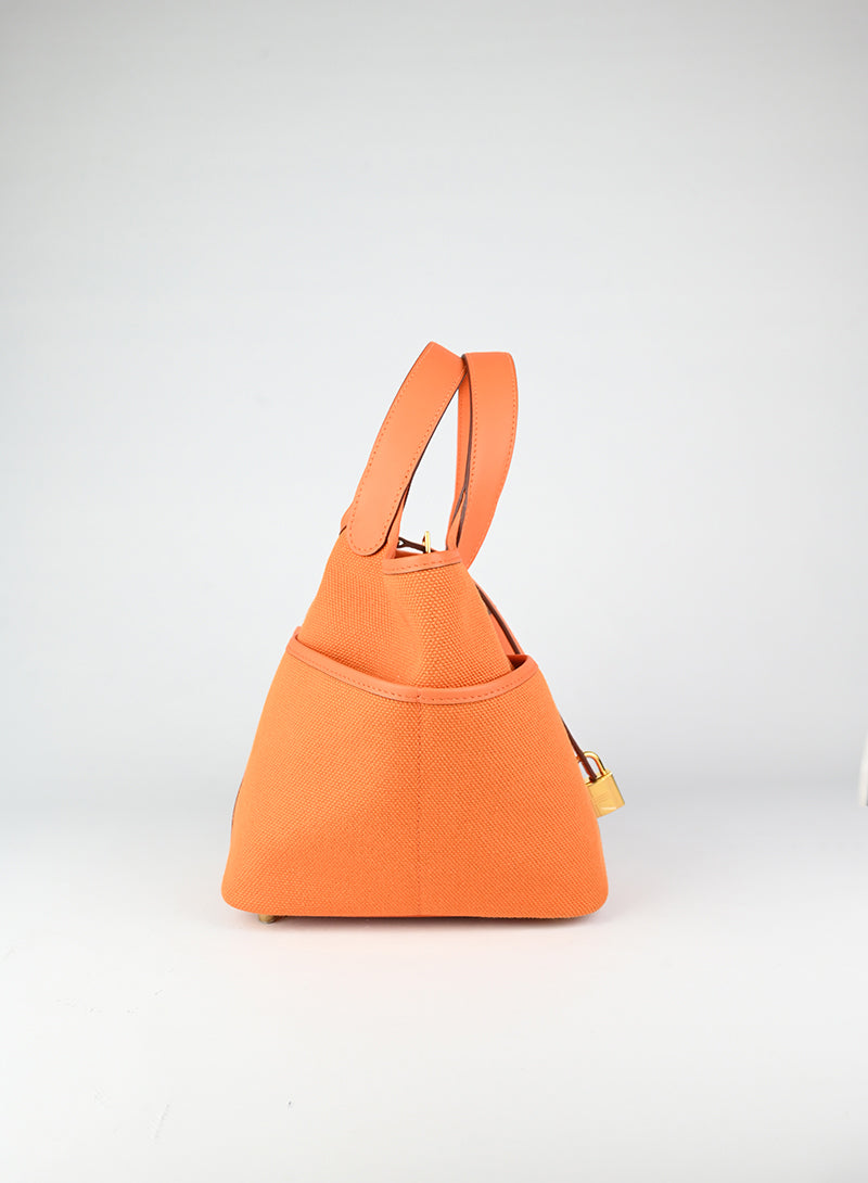 Hermès Borsa Picotin Cargo arancio