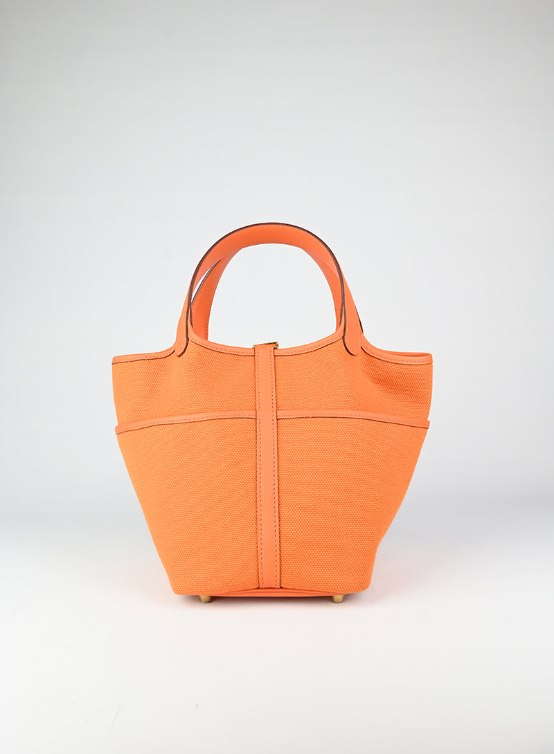 Hermès Borsa Picotin Cargo arancio