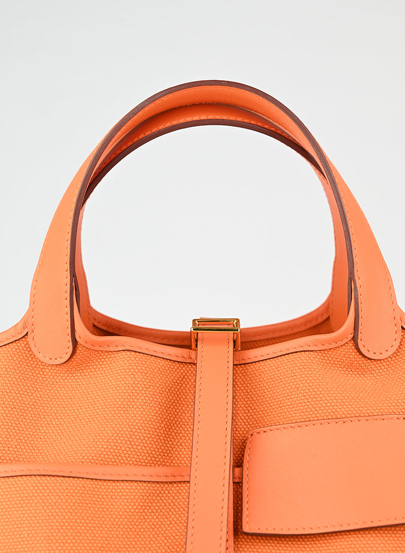 Hermès Borsa Picotin Cargo arancio