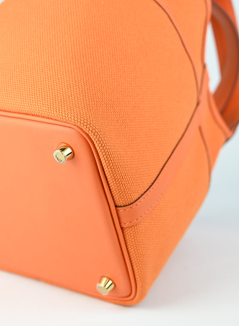 Hermès Borsa Picotin Cargo arancio