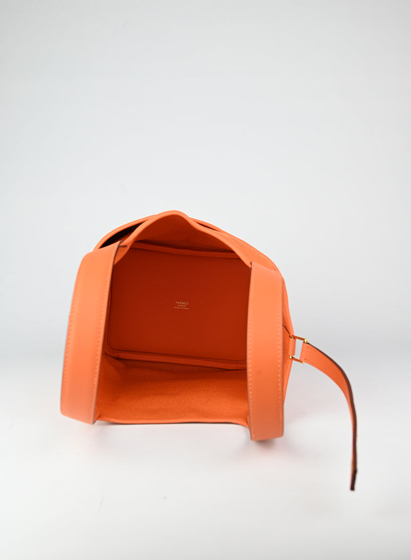 Hermès Borsa Picotin Cargo arancio