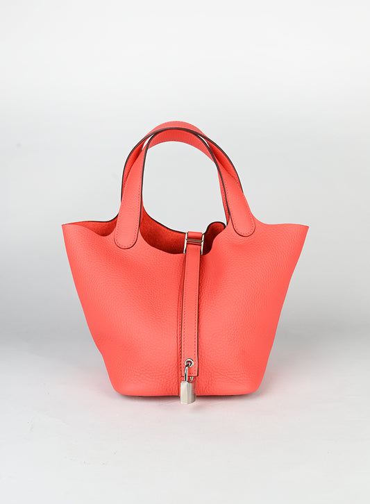Hermès Picotin 18 in pelle arancio