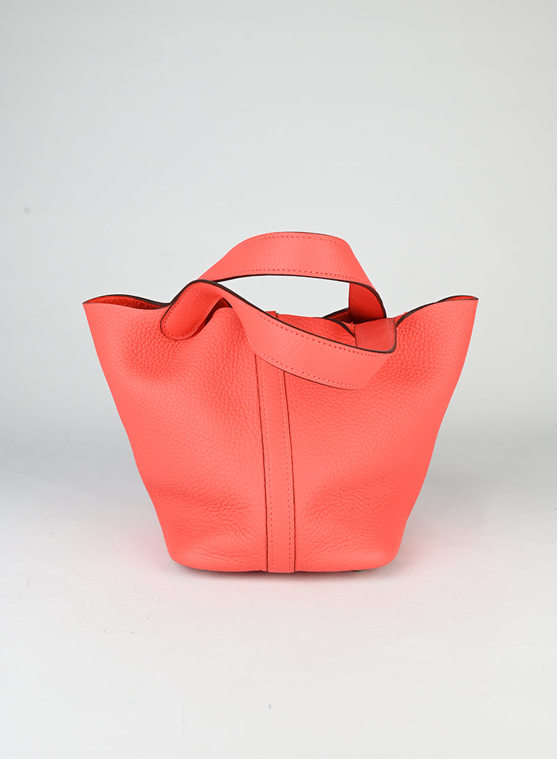 Hermès Picotin 18 in pelle arancio