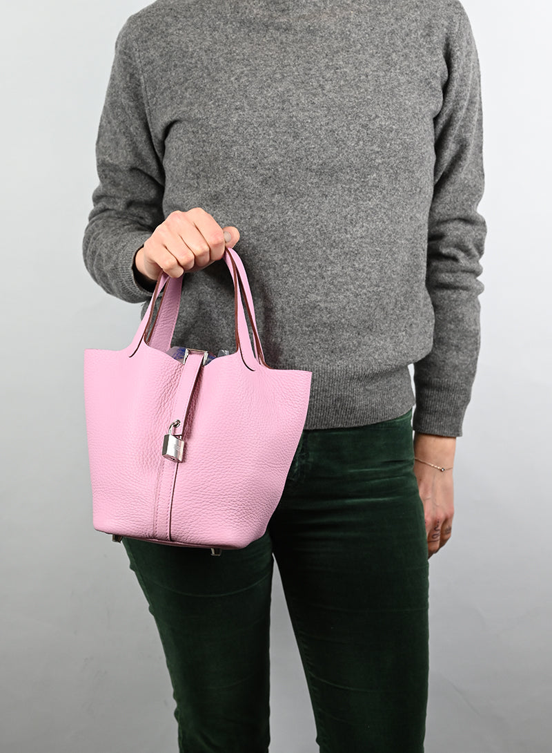 Hermès Borsa Picotin 18 rosa Sakura