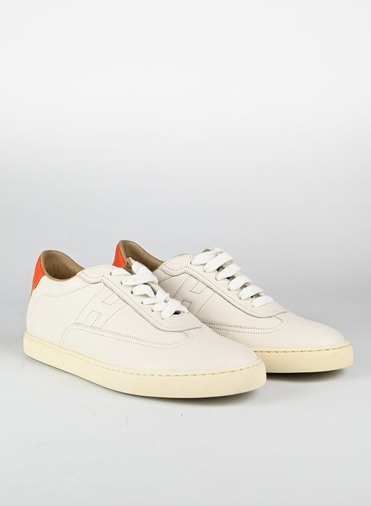 Hermès Sneakers Quicker in pelle bianca - N. 39