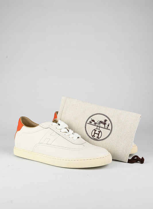 Hermès Sneakers Quicker in pelle bianca - N. 39