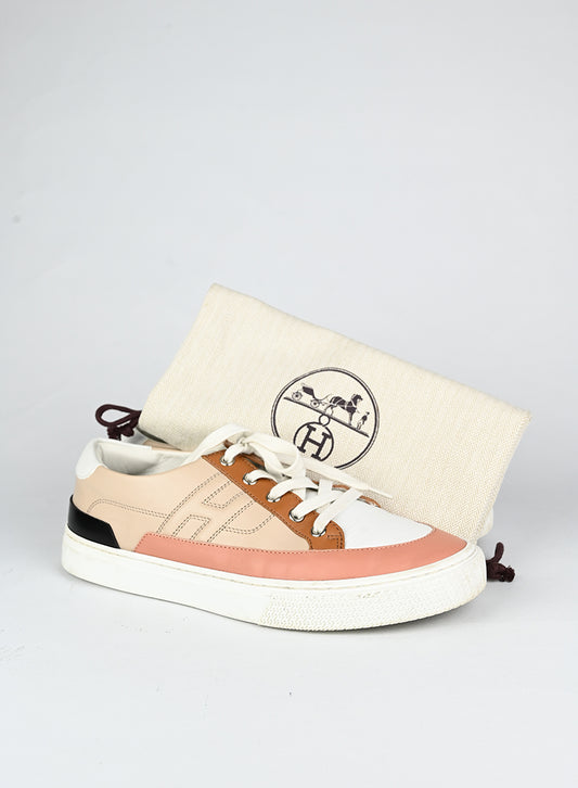 Hermès Sneakers Deep in pelle beige - N. 40