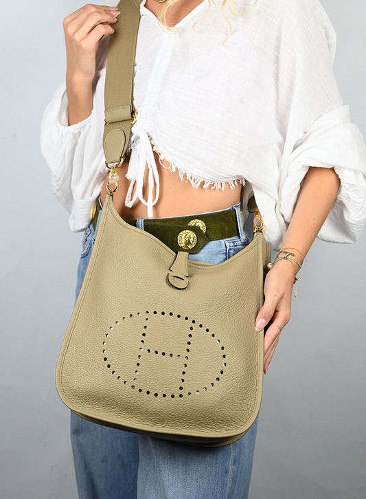 Hermès Evelyne 29 in pelle beige marfa