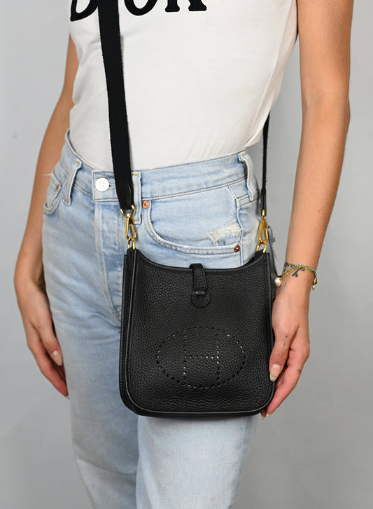 Hermès Evelyne 16 in pelle nera