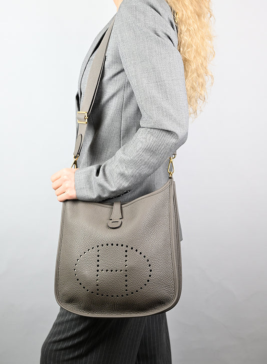 Hermès Evelyne 29 in pelle Taupe