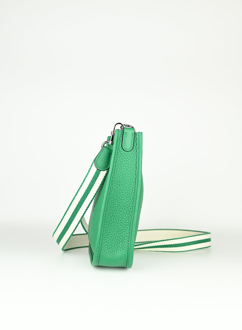 Hermès Borsa Mini Evelyne in pelle verde