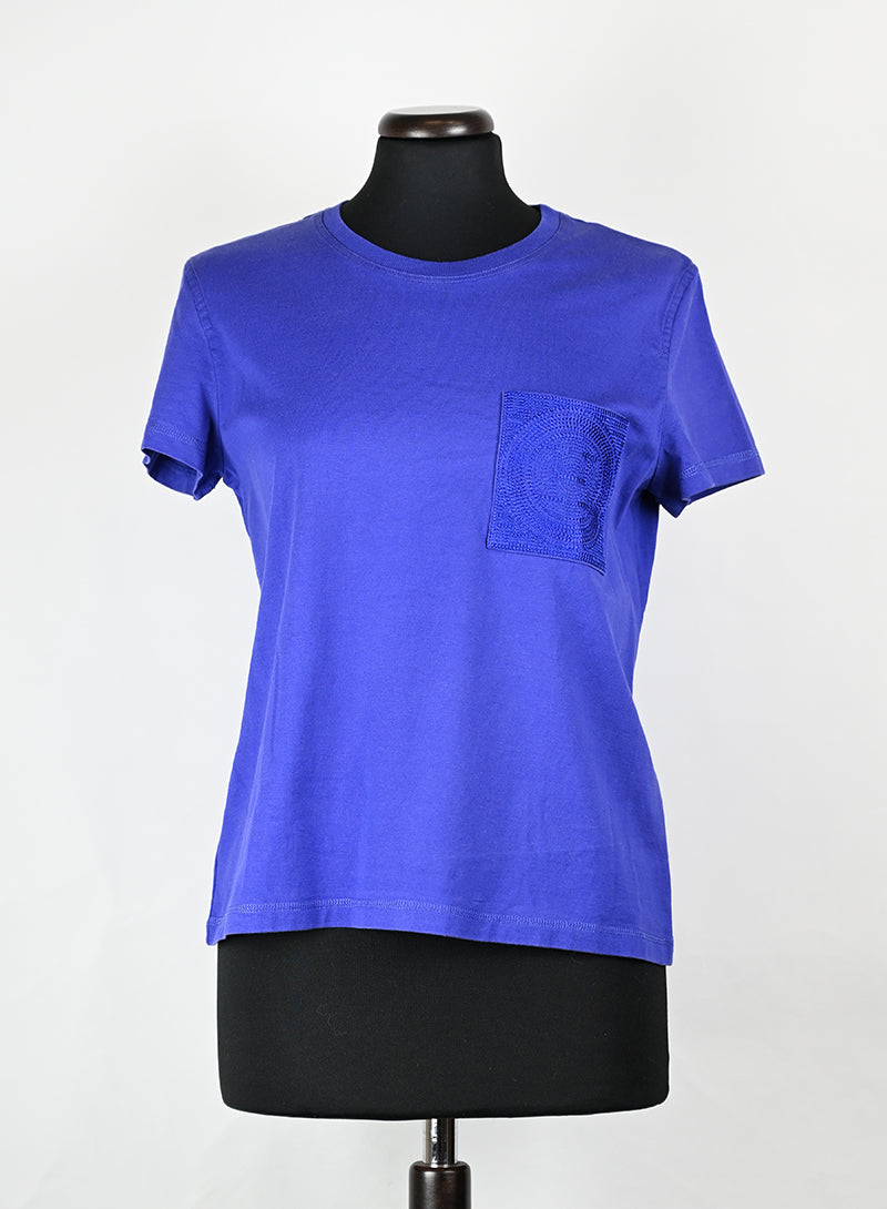 Hermès T-shirt in cotone blu - Tg. 38 FR -  lesleyluxuryvintage