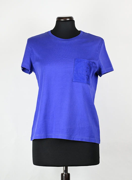 Hermès T-shirt in cotone blu - Tg. 38 FR -  lesleyluxuryvintage