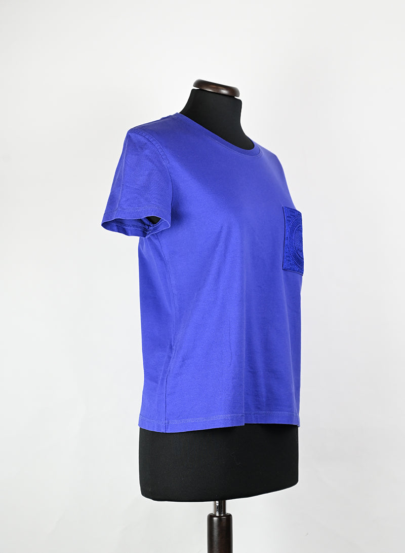 Hermès T-shirt in cotone blu - Tg. 38 FR -  lesleyluxuryvintage