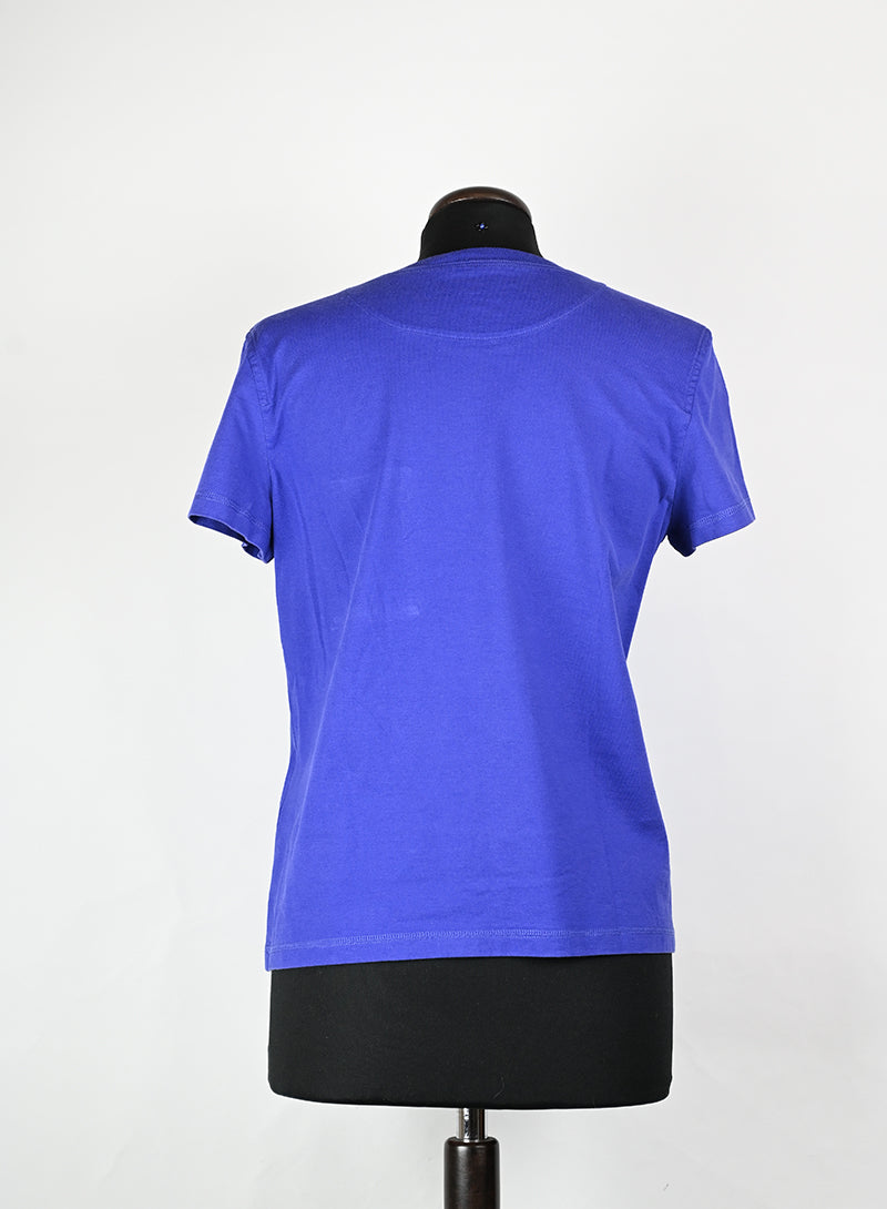 Hermès T-shirt in cotone blu - Tg. 38 FR -  lesleyluxuryvintage