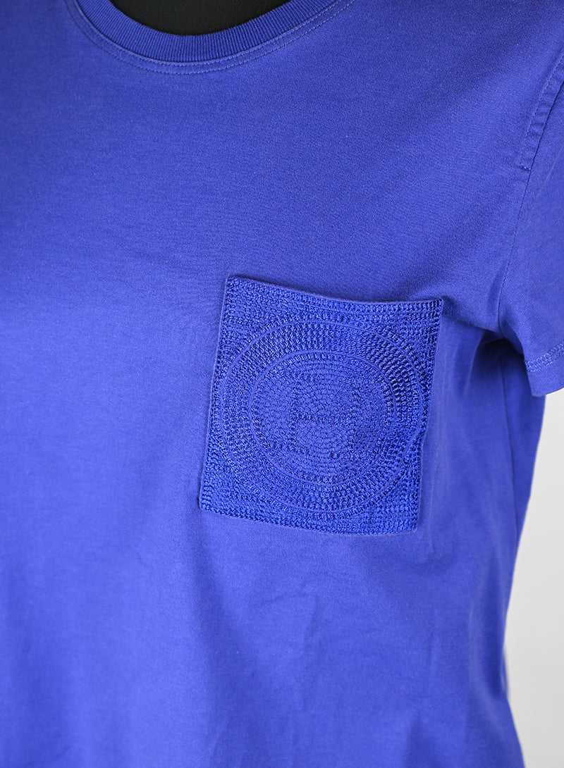 Hermès T-shirt in cotone blu - Tg. 38 FR -  lesleyluxuryvintage