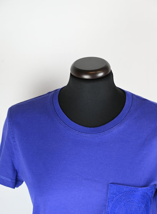 Hermès T-shirt in cotone blu - Tg. 38 FR -  lesleyluxuryvintage
