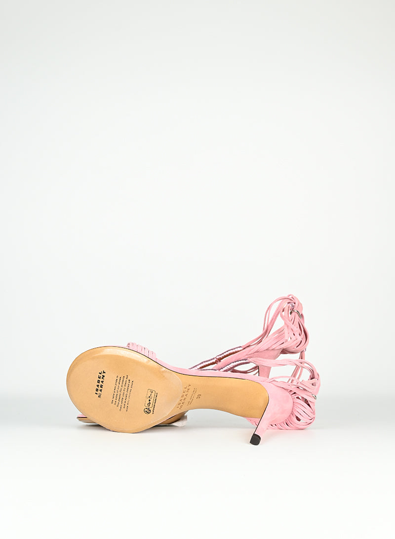 Isabel Marant Sandali in suede rosa - N. 39