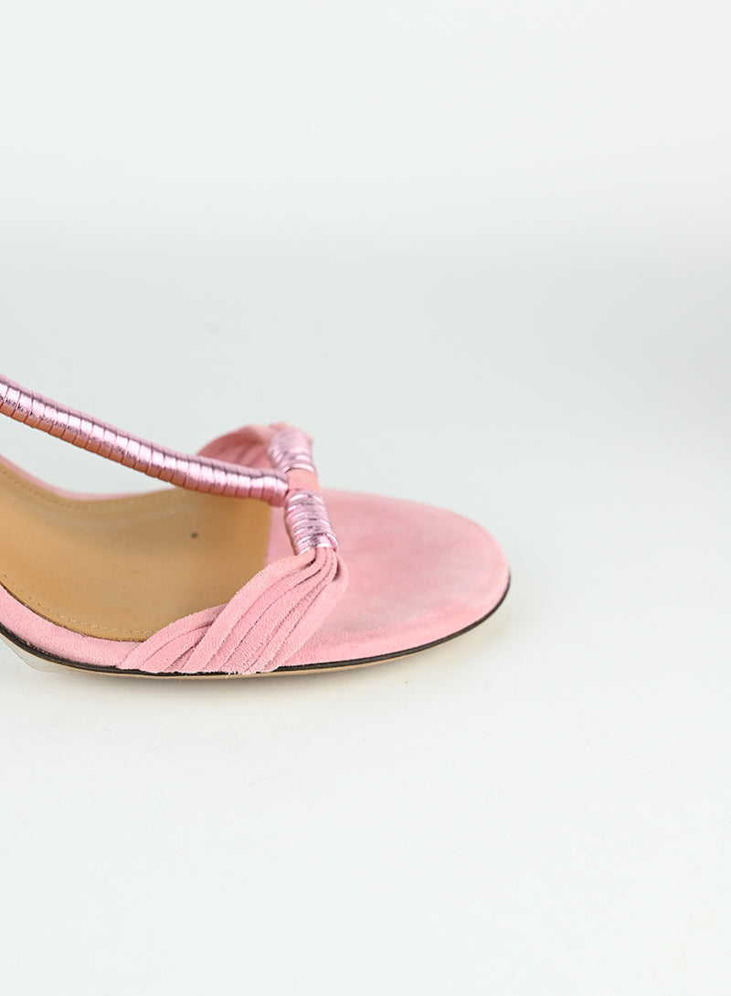 Isabel Marant Sandali in suede rosa - N. 39