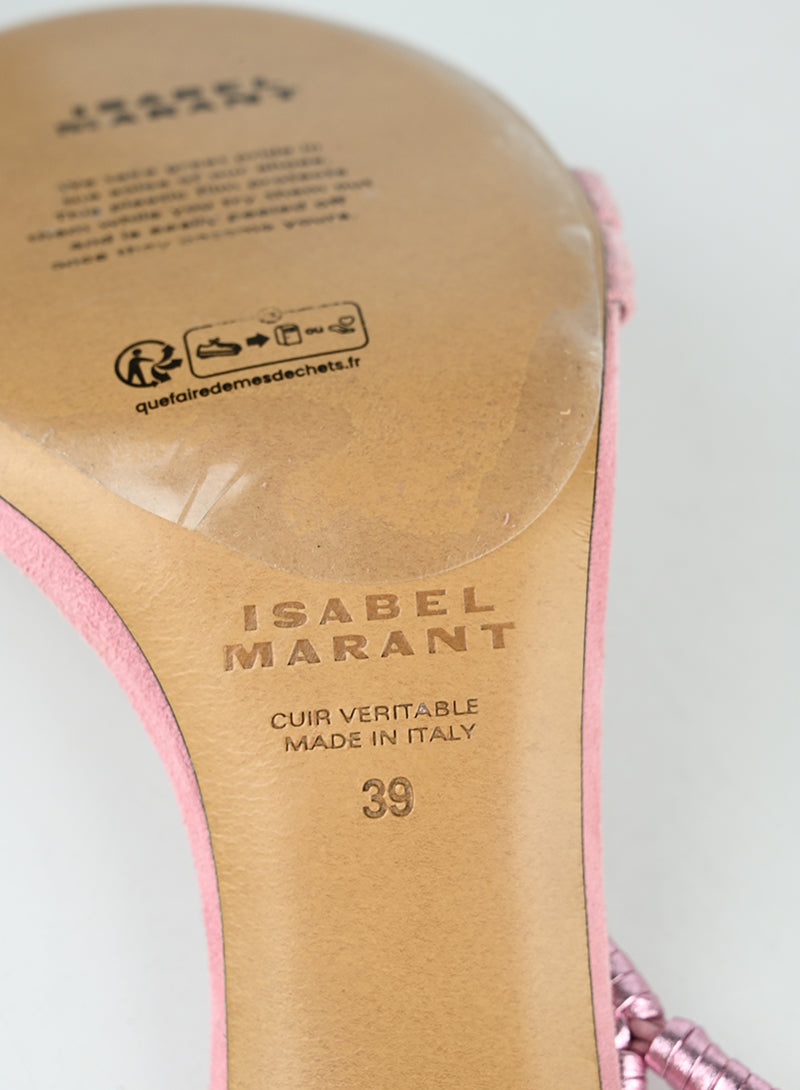 Isabel Marant Sandali in suede rosa - N. 39