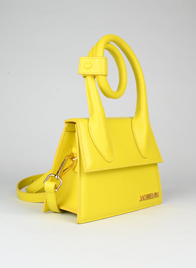 Jacquemus Borsa Le Chiquito Noeud gialla
