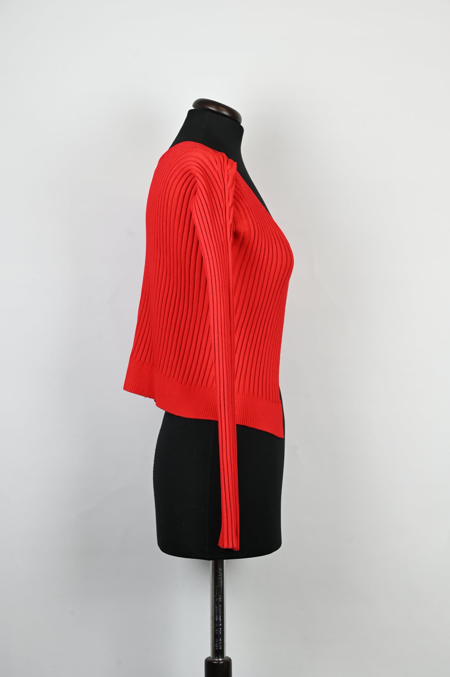 Jacquemus Cardigan rosso a coste - Tg. 38