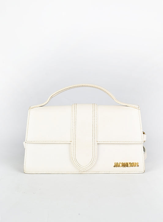 Jacquemus Borsa Le Grand Bambino in pelle bianca