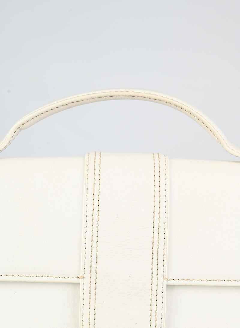 Jacquemus Borsa Le Grand Bambino in pelle bianca