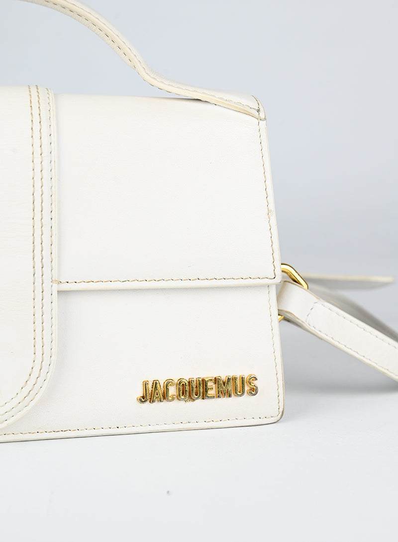 Jacquemus Borsa Le Grand Bambino in pelle bianca