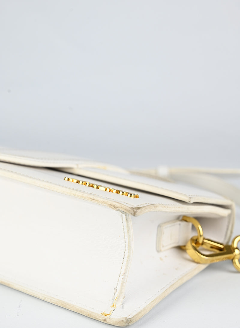 Jacquemus Borsa Le Grand Bambino in pelle bianca