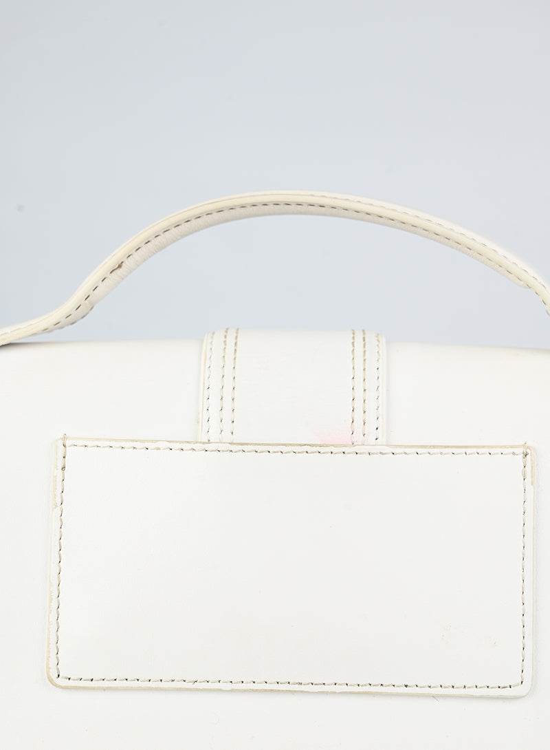 Jacquemus Borsa Le Grand Bambino in pelle bianca