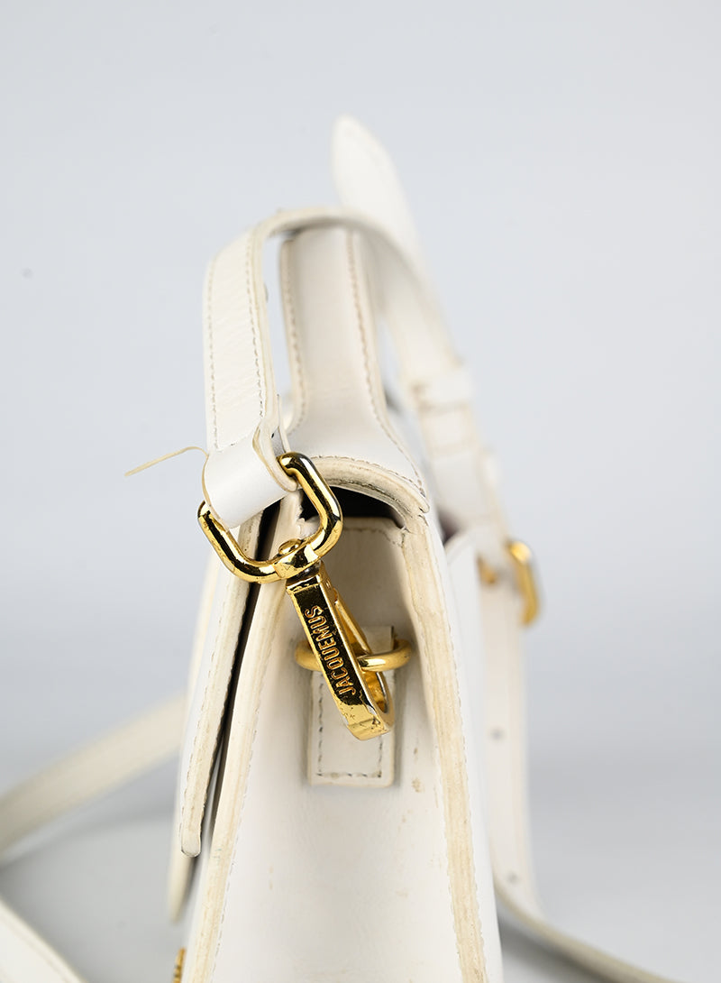 Jacquemus Borsa Le Grand Bambino in pelle bianca