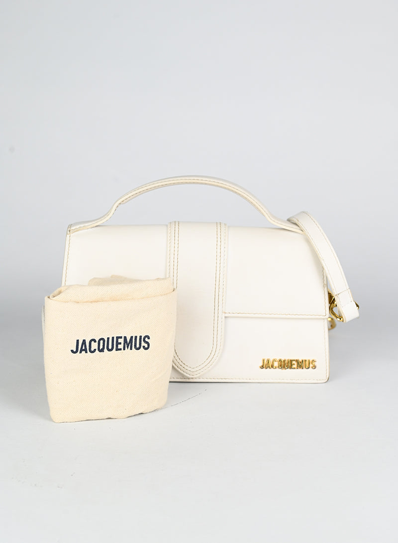 Jacquemus Borsa Le Grand Bambino in pelle bianca