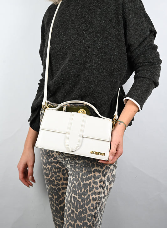 Jacquemus Borsa Le Grand Bambino in pelle bianca