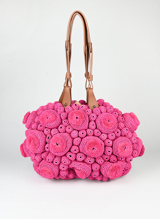 Jamin Puech Borsa in rafia fucsia