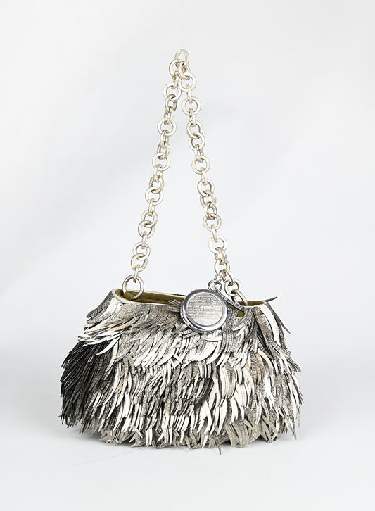 Jamin Puech Borsa con paillettes argento