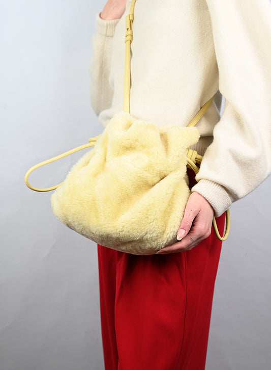 Loewe Borsa Flamenco in montone giallo -  lesleyluxuryvintage