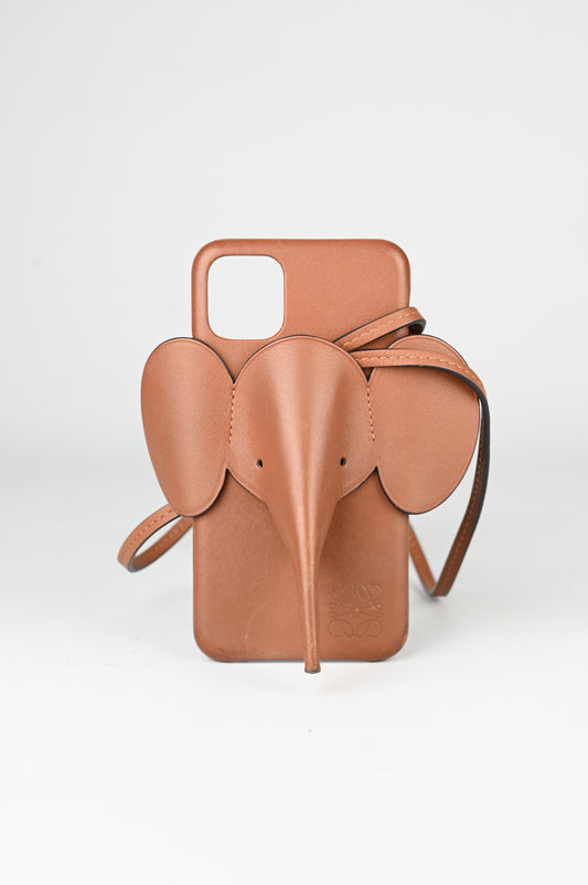 Loewe Cover iPhone Elefante in pelle rosa