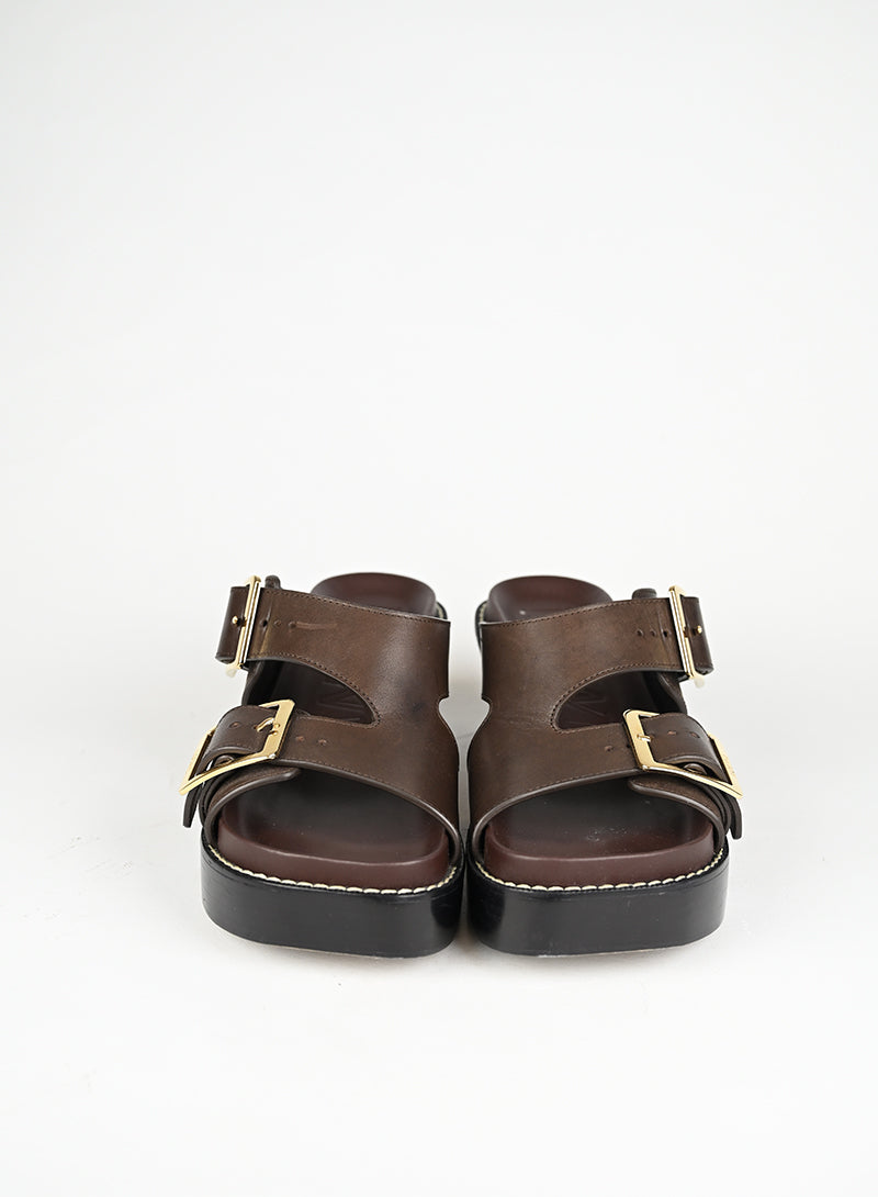 Loewe Mules Pelle Marrone - N. 39