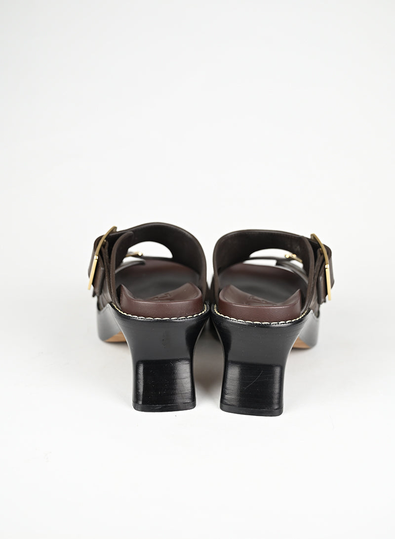 Loewe Mules Pelle Marrone - N. 39