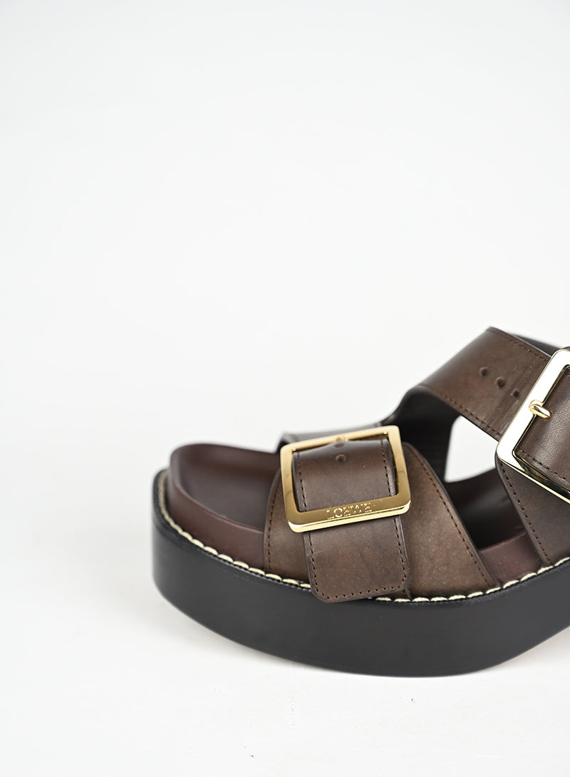 Loewe Mules Pelle Marrone - N. 39