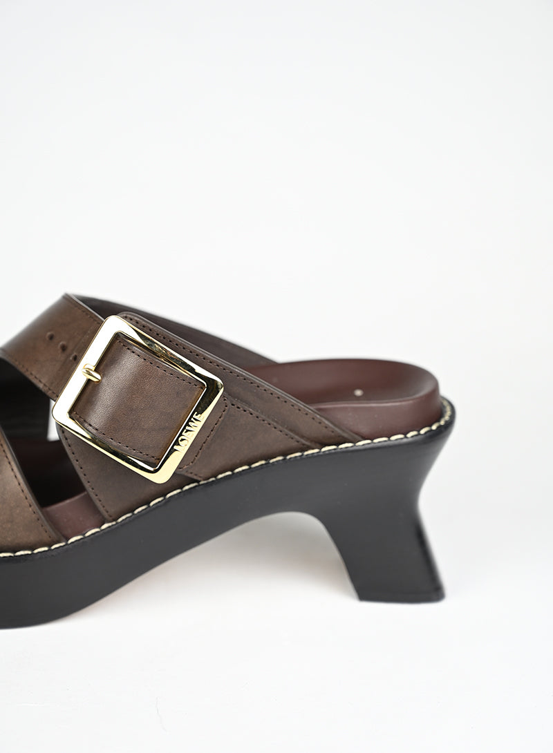 Loewe Mules Pelle Marrone - N. 39