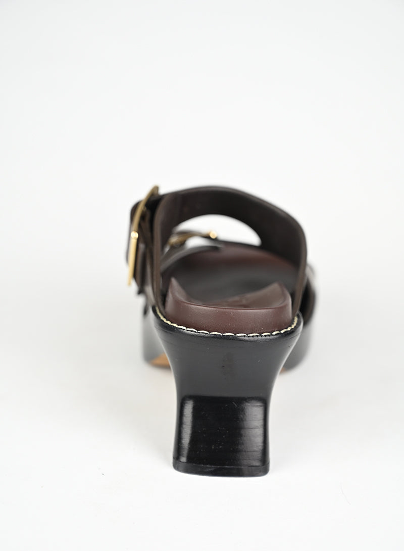 Loewe Mules Pelle Marrone - N. 39
