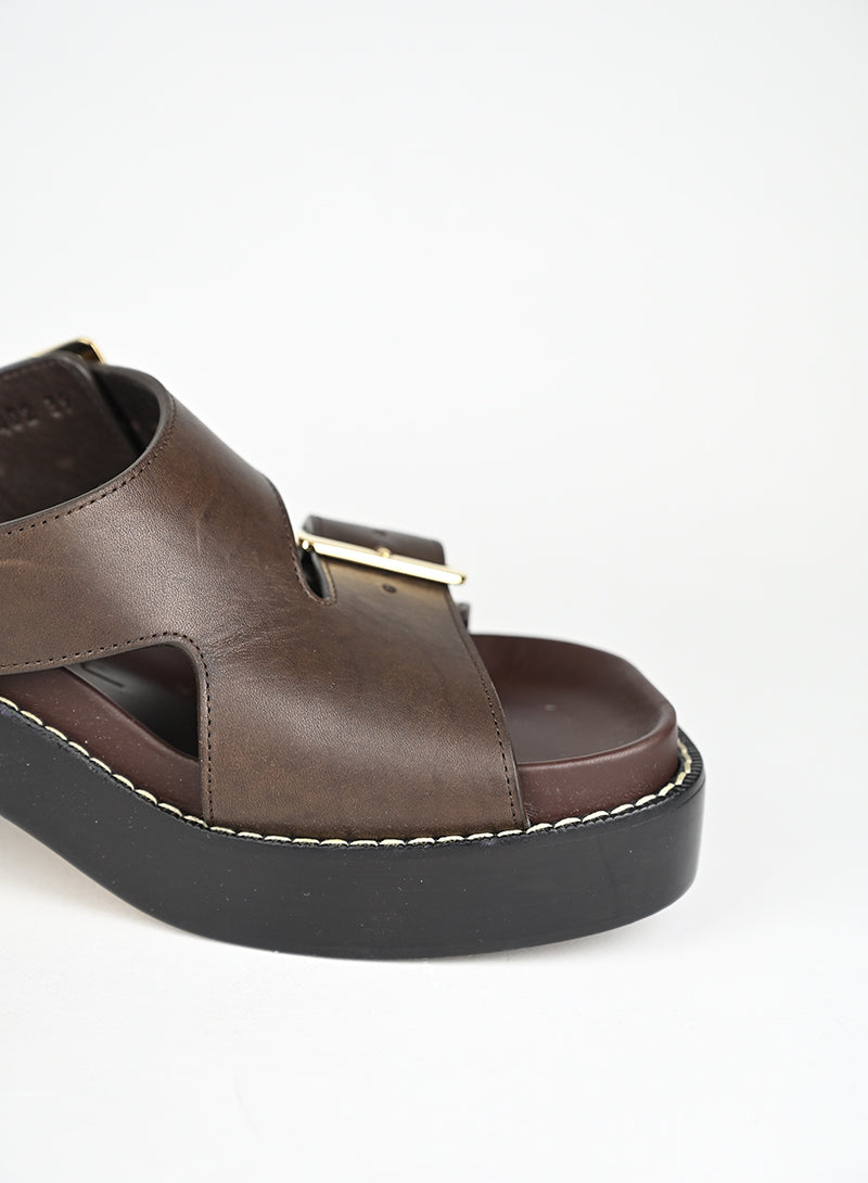 Loewe Mules Pelle Marrone - N. 39